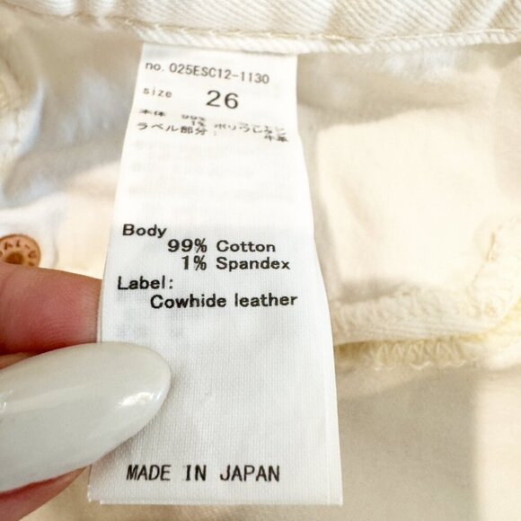 Moussy Vintage Denim MV Burnside Raw Hem Skinny Jeans Designer Luxury White 26 - Picture 8 of 13